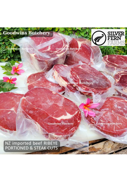 Beef Cuberoll Scotch-Fillet RIBEYE New Zealand NZ SILVERFERN frozen 5 days aged STEAK 1" 2.5cm (price/pc 400g)